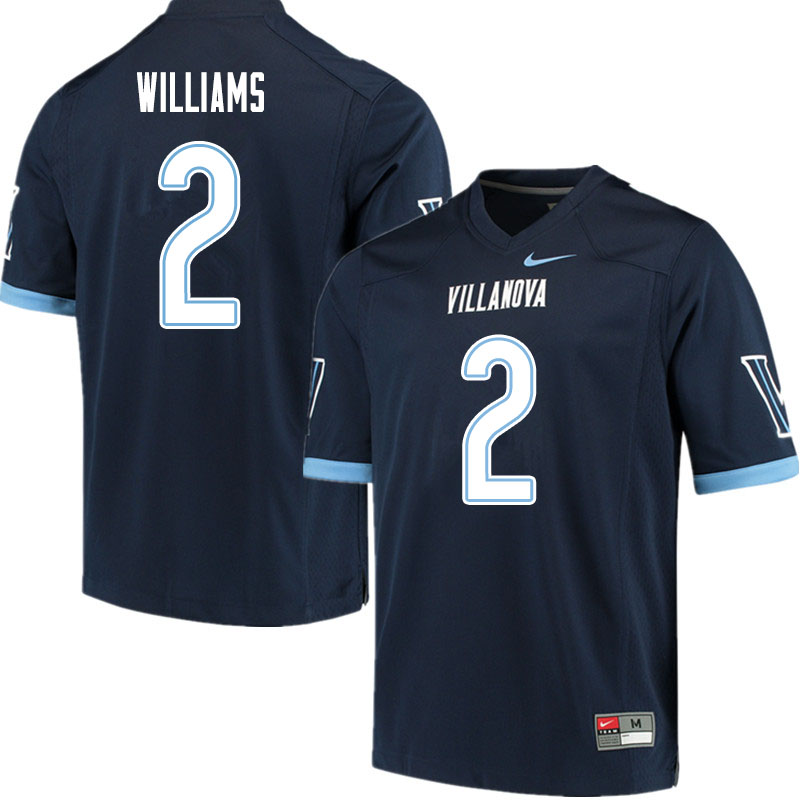Men #2 Denzel Williams Villanova Wildcats College Football Jerseys Sale-Navy - Click Image to Close
